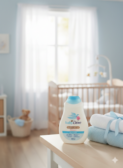 شامپو رطوبت‌رسان قوی بیبی داو - مخصوص پوست‌های حساس (۴۰۰ میلی‌لیتر)