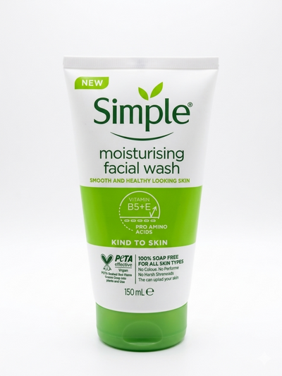 د سیمپل مرطوب کوونکی د مخ وینځونکی (Moisturising Facial Wash)