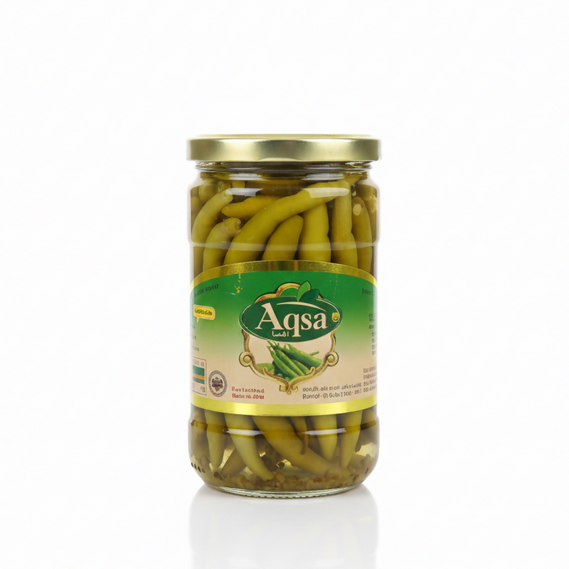 Aqsa Green Chili Pickle (Hot & Spicy)