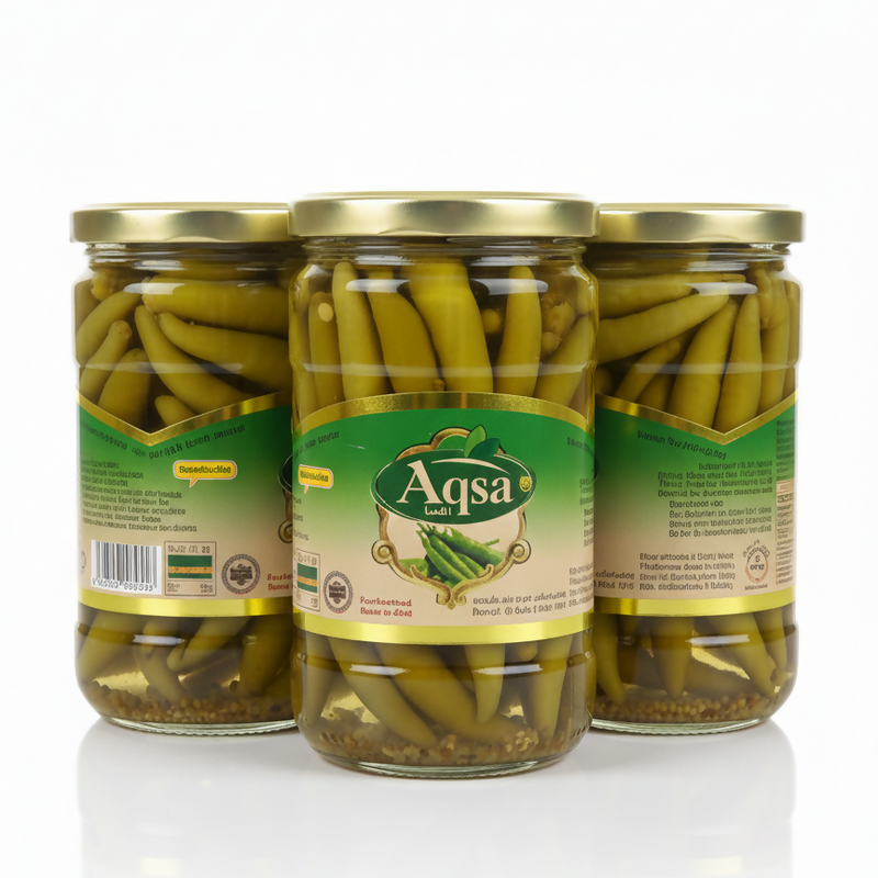 Aqsa Green Chili Pickle (Hot & Spicy)