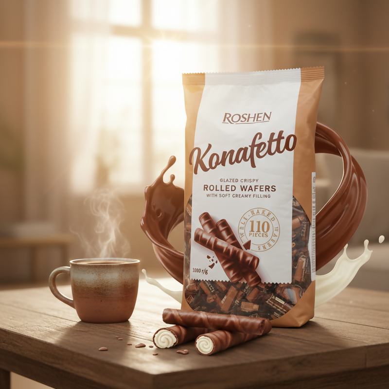 Konafetto (Glazed Crispy Rolled Wafers)